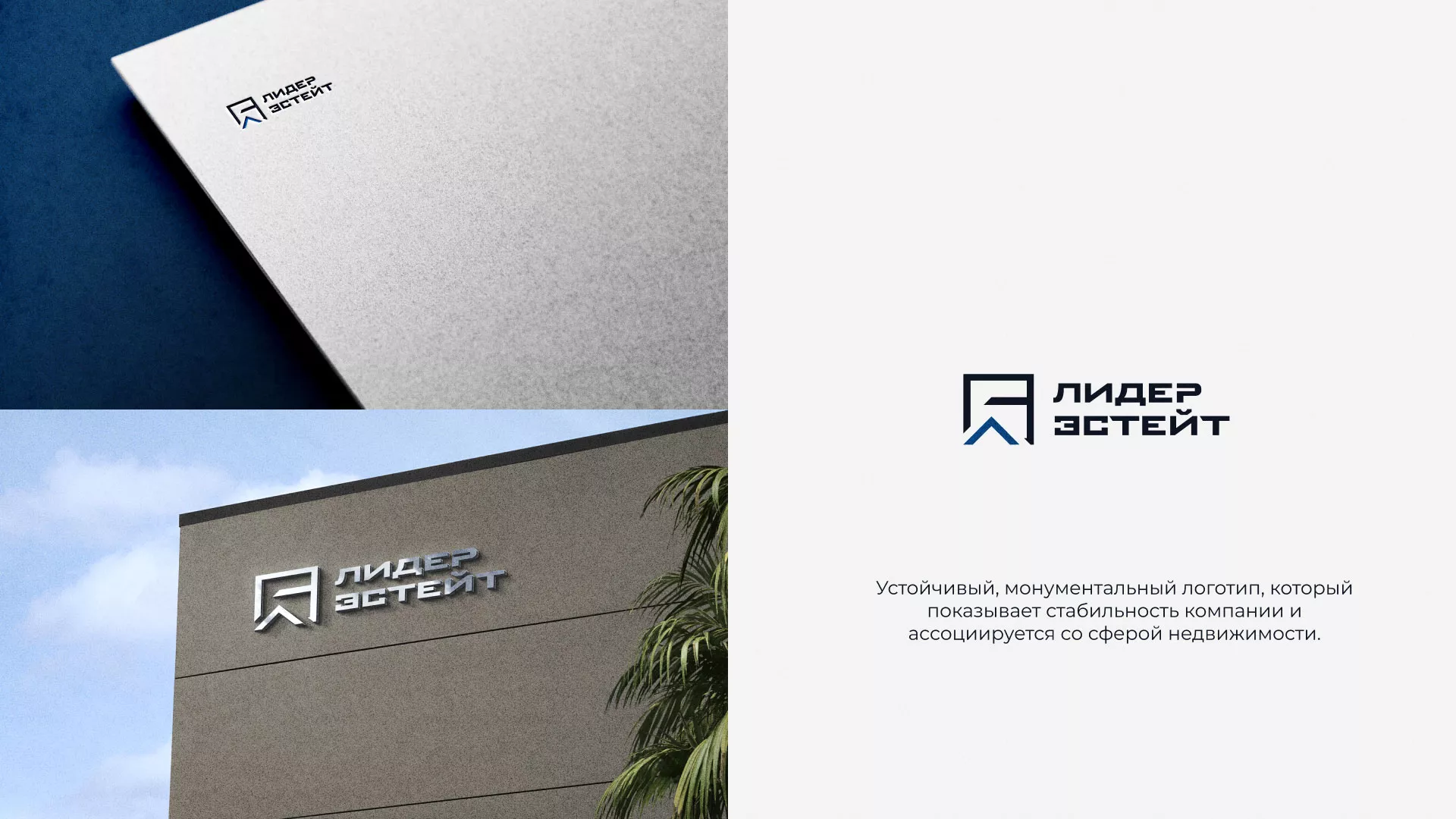Разработка логотипа агентства недвижимости «Лидер Эстейт» в Старице